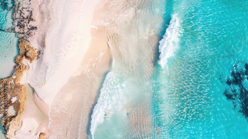 Sun-kissed beach with turquoise waters