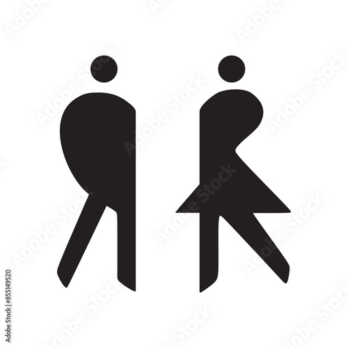 Graphic sign for man and woman isolated icon vector