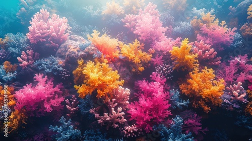 Wallpaper Mural Vibrant Coral Reef Undersea Landscape Torontodigital.ca