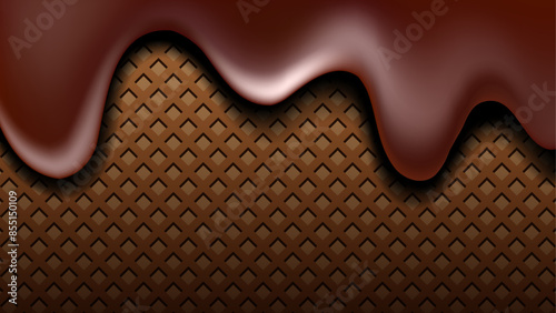 wafer and chocolate illustration , wafer chocolate horizontal background