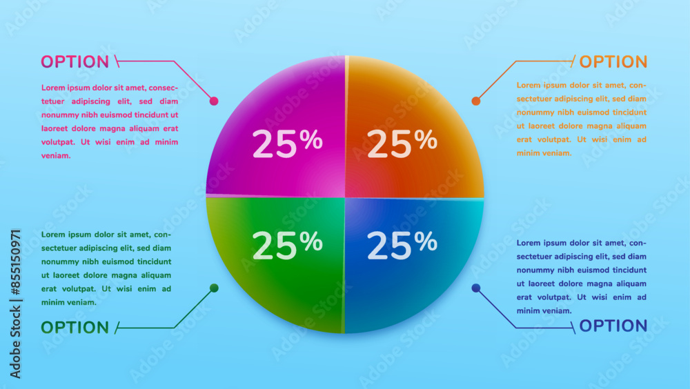 3D Chart Circle Infographic template premium vector 3D Chart Circle Infographic template premium vector