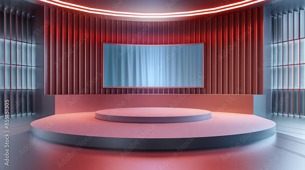 Television studio, virtual studio set. ideal for green screen compositing.
Television studio, virtual studio set. ideal for green screen compositing.