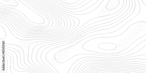 Topographic map background geographic line map with elevation assignments. The black on white contours vector topography stylized height of the lines map.