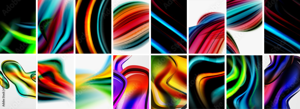Collection of abstract background with waves, colorful shapes and 3d shadow effect. Vector Illustration For Wallpaper, Banner, Background, Card, Book Illustration, landing page Collection of abstract background with waves, colorful shapes and 3d shadow effect. Vector Illustration For Wallpaper, Banner, Background, Card, Book Illustration, landing page