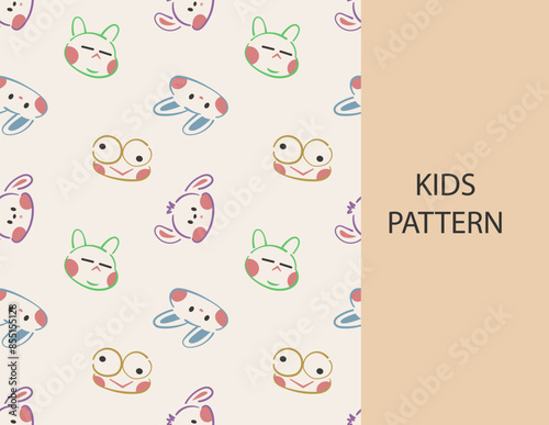 cute children pattern. cute kid pattern. cute seamless pattern design