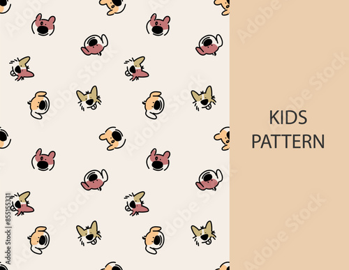 cute children pattern. cute kid pattern. cute seamless pattern design