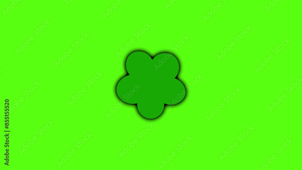 Illustration of rotating green flowers on a green background Illustration of rotating green flowers on a green background
