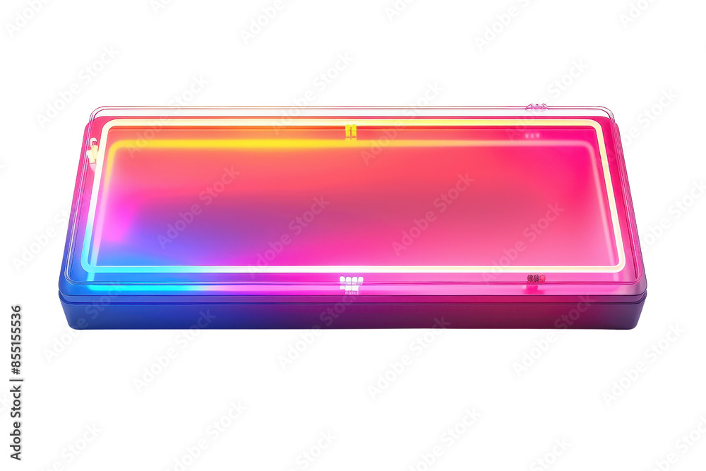 Neon colorful LED light with vibrant gradient hues in a rectangular shape, perfect for modern lighting and digital backgrounds. Neon colorful LED light with vibrant gradient hues in a rectangular shape, perfect for modern lighting and digital backgrounds.