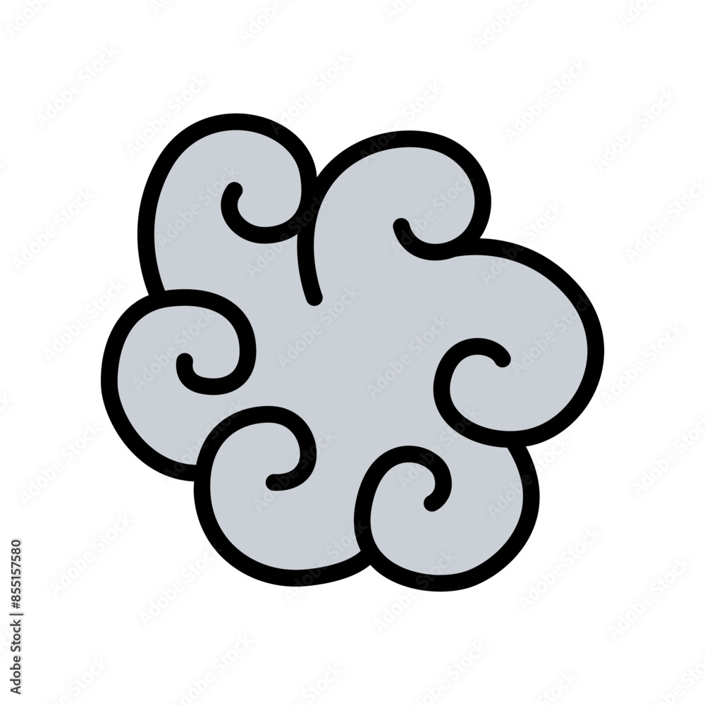 cloud icon in color line style cloud icon in color line style