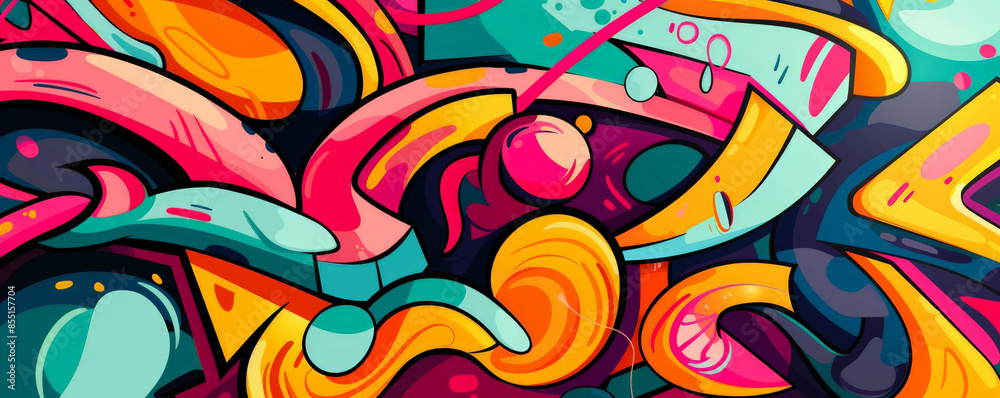 Bright background with bold, abstract graffiti. Bright background with bold, abstract graffiti.