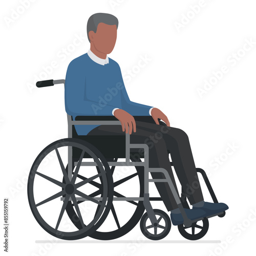 Senior man in a wheelchair