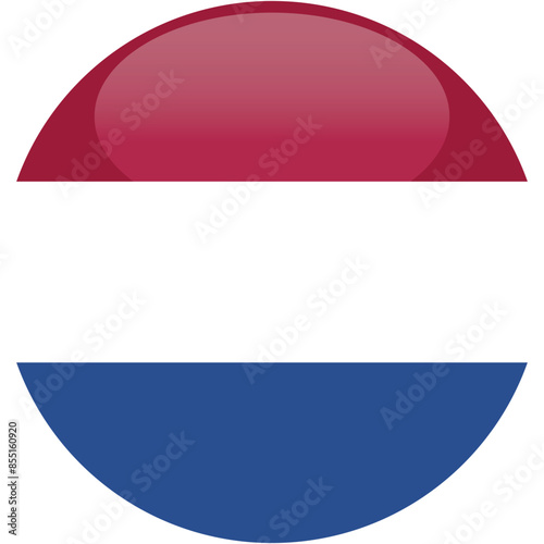 Round Icon flag vector of Netherlands
