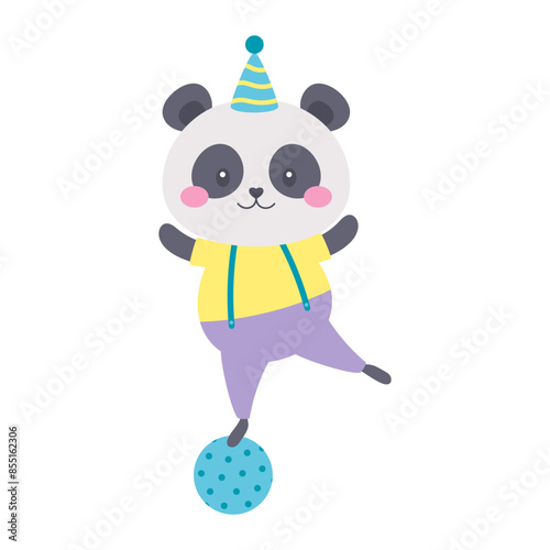 cartoon circus panda