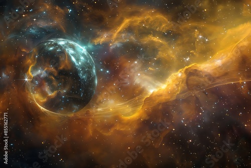 A quantum echo resonating through a nebula of interstellar dust photo
