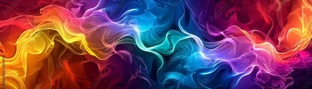 Psychedelic representation of thermal insulation enhancing a homes energy aura.