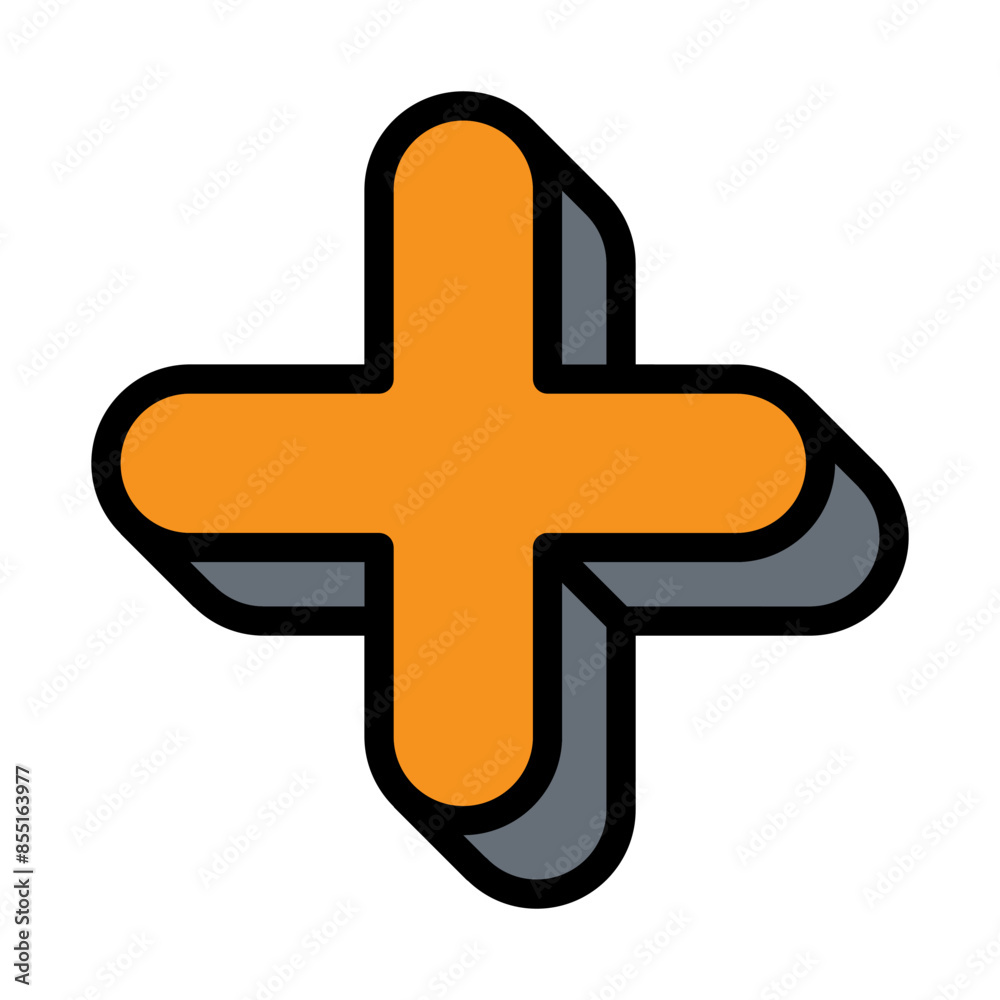 Obraz premium Plus, Positive, Cross, Add icon