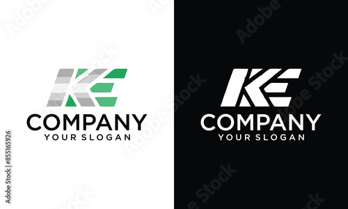 KE Letter Logo Design. Unique Attractive Creative Modern Initial KE Initial Based Letter Icon Logo