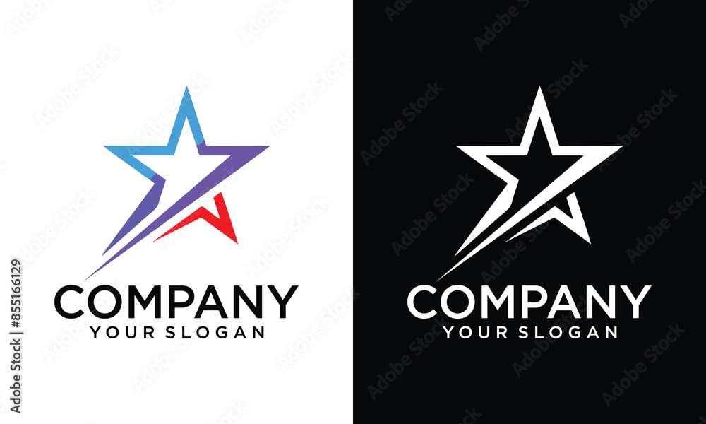 Obraz premium elegant star logo icon vector template