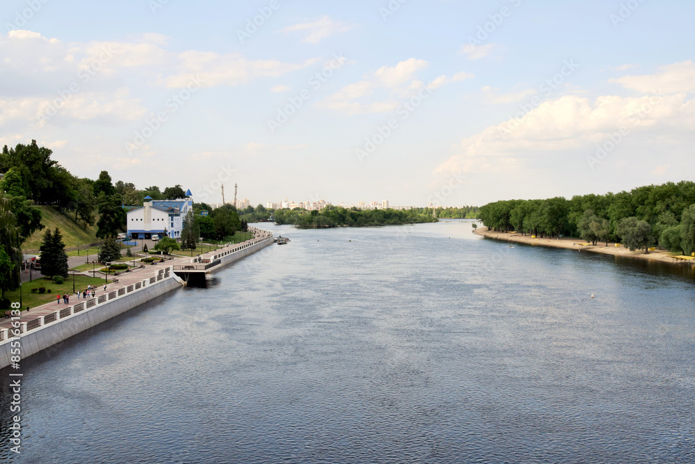Trips. View of the Sozh River in the city of Gomel. Belarus
Trips. View of the Sozh River in the city of Gomel. Belarus