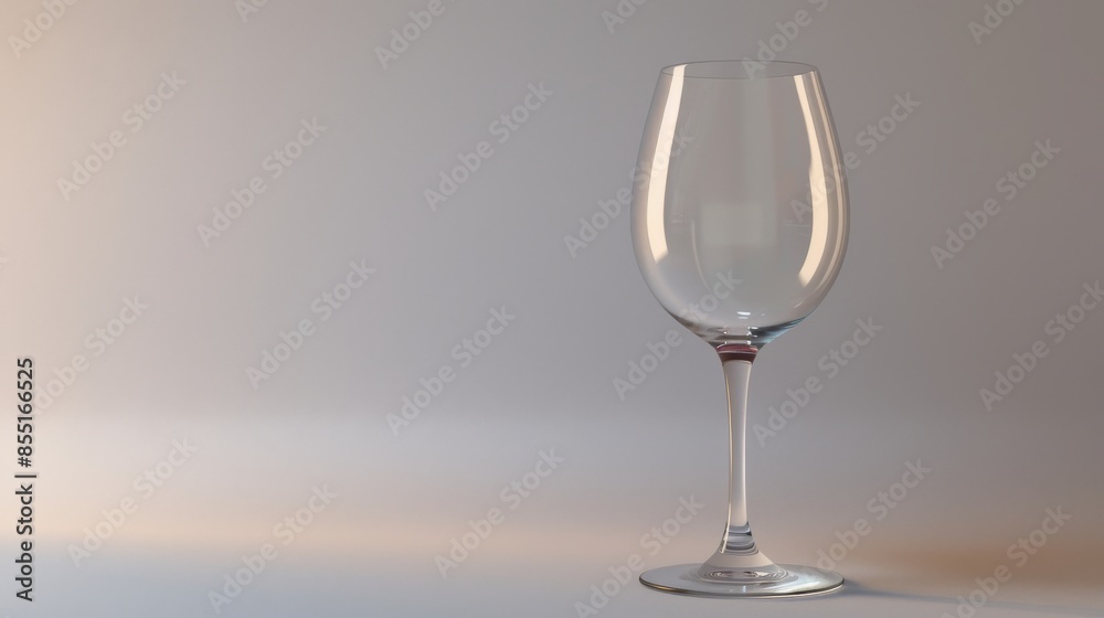Empty wine glass on a white background Empty wine glass on a white background