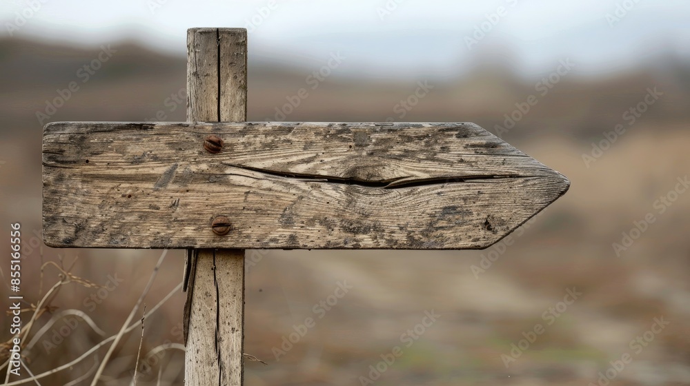 © TheWaterMeloonProjec - Wooden signpost with two arrows but no writing