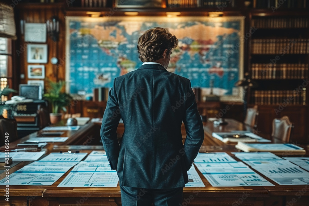 A businessman presenting a business plan to potential investors A businessman presenting a business plan to potential investors