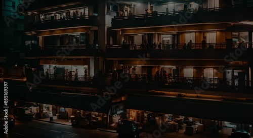 Wallpaper Mural Buildings of a city at night. Torontodigital.ca