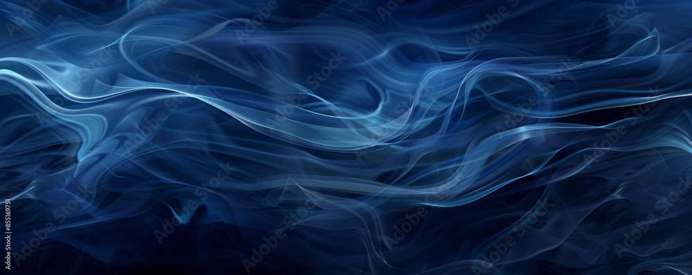 Smoke background with dark, navy blue smoke rising in elegant curves. Smoke background with dark, navy blue smoke rising in elegant curves.