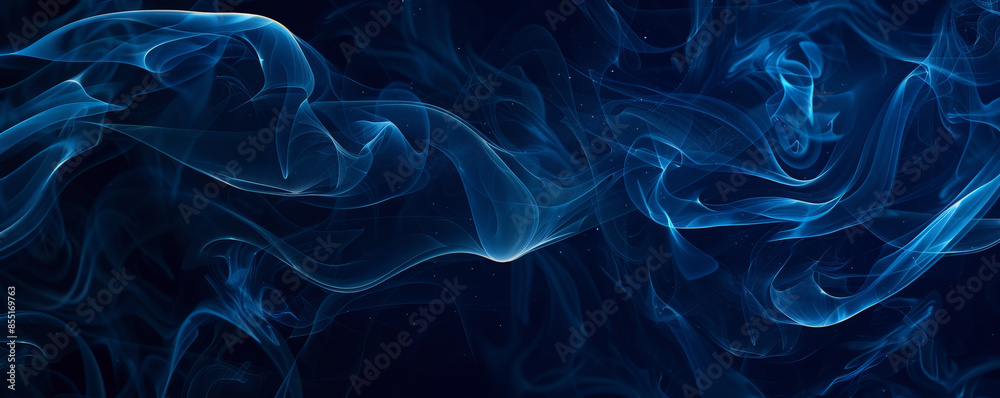 Smoke background with dark, navy blue smoke rising in elegant curves.