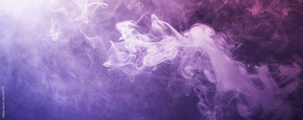 Obraz premium Smoke background with ghostly, white smoke on a deep purple backdrop.