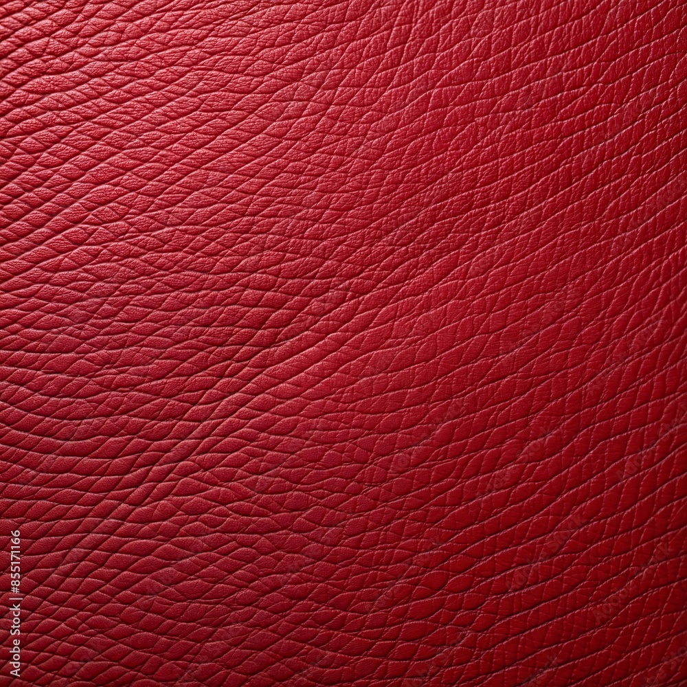 Fototapeta premium Closeup of Deep Red Leather Texture. Generative AI
