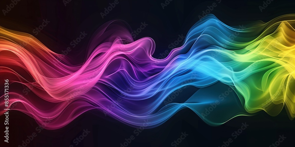colorful abstract light waves on black background vibrant flowing lines futuristic colorful abstract light waves on black background vibrant flowing lines futuristic