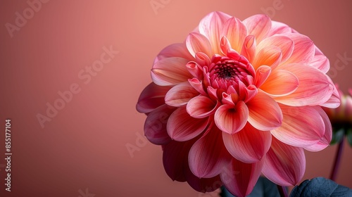 A beautiful pink flower with a yellow center photo