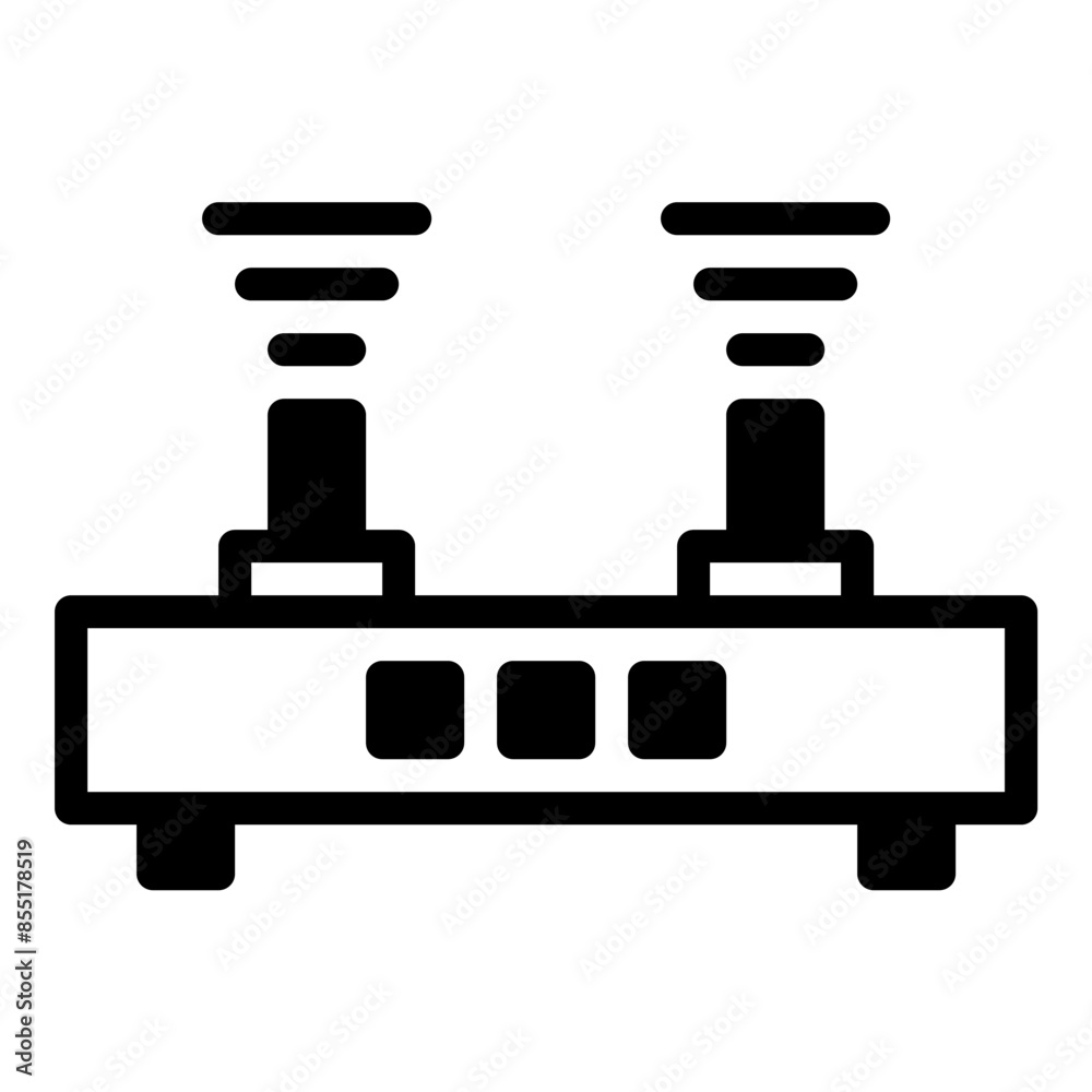 Obraz premium router wifi icon or logo illustration outline black style