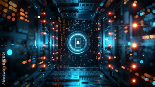 A shielded gateway blocking unauthorized access to secure digital accounts