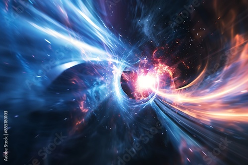 A quantum singularity warping the fabric of spacetime photo