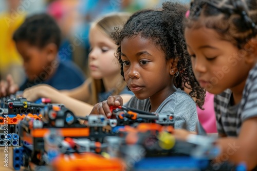 STEM Education in Early Childhood: Children Build and Program Robots with Mindstorms Kits photo