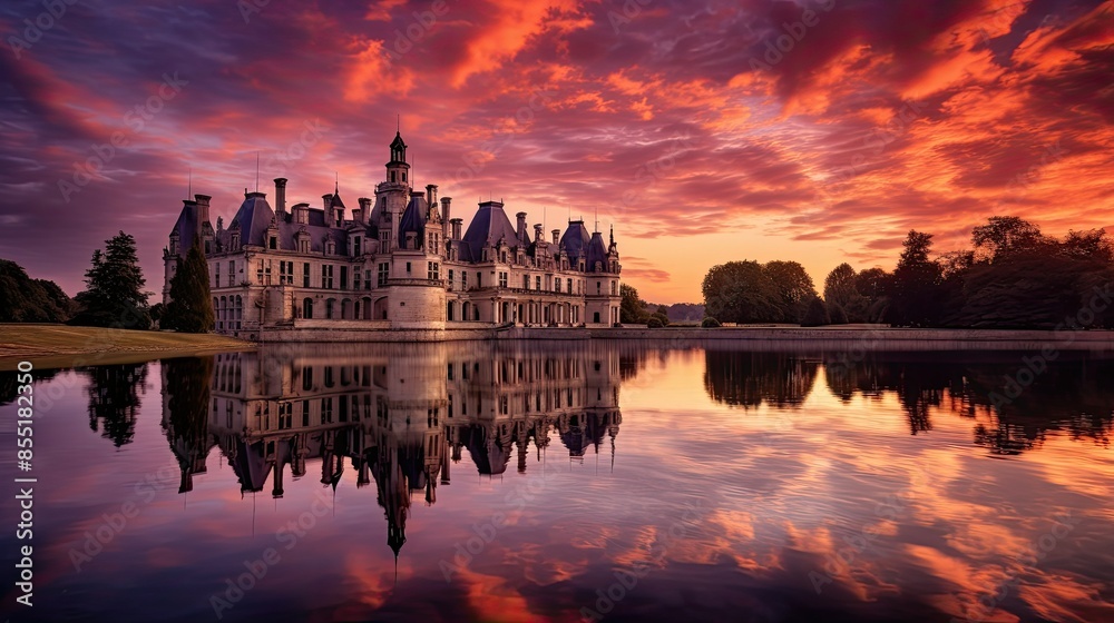 Obraz premium sunset over the river