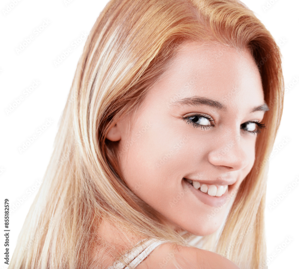 Confident young woman with a captivating smile Confident young woman with a captivating smile