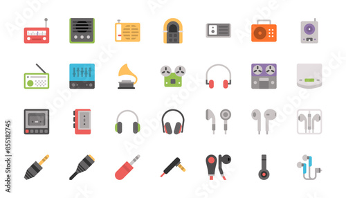 Simple Set of Music Related Vector Icons.