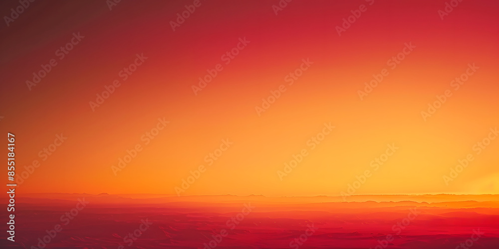 Fototapeta premium Gradient background from sunset orange to deep red, offering a warm and captivating look, ideal for a travel blog or adventure website header