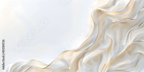 Minimalist white background with subtle gold accents, creating an elegant and sophisticated look for a luxury or fashion website header
