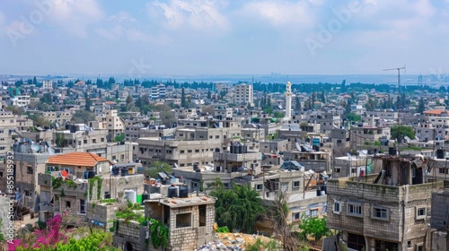 A scenic view of the historic town of Gaza in Gaza Strip, Israel