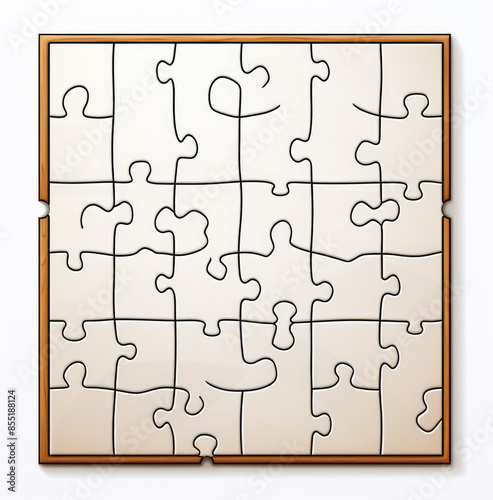 generated illustration of jig saw puzzle pieces