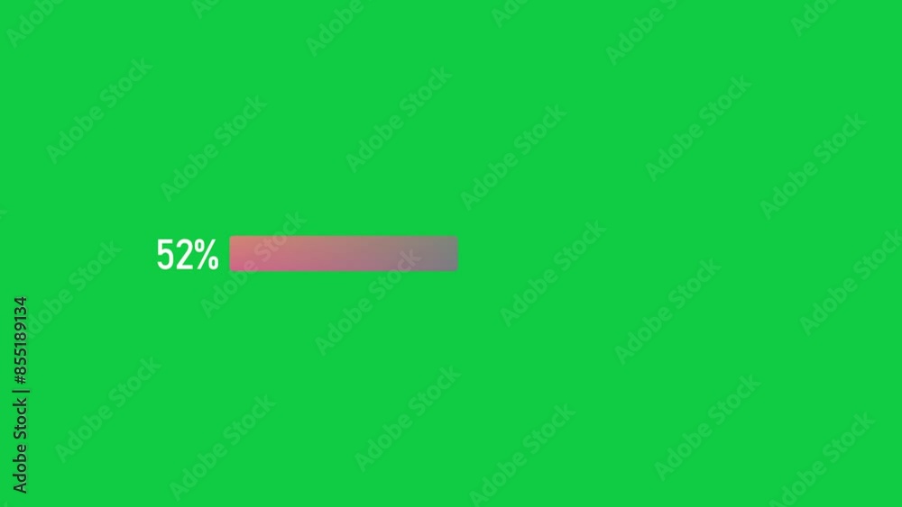 100 percent loading bar green screen animation. 100 percent loading bar green screen animation.