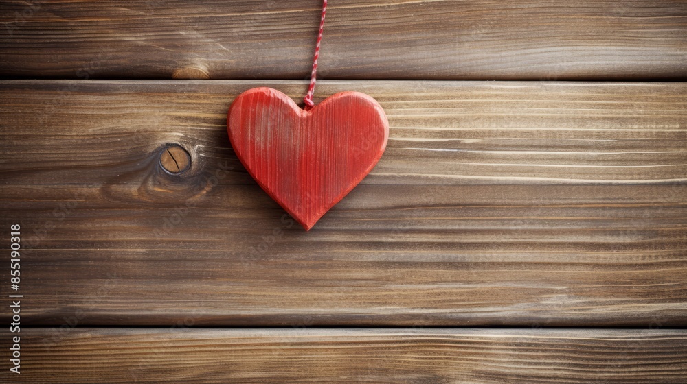 red heart on wooden background red heart on wooden background