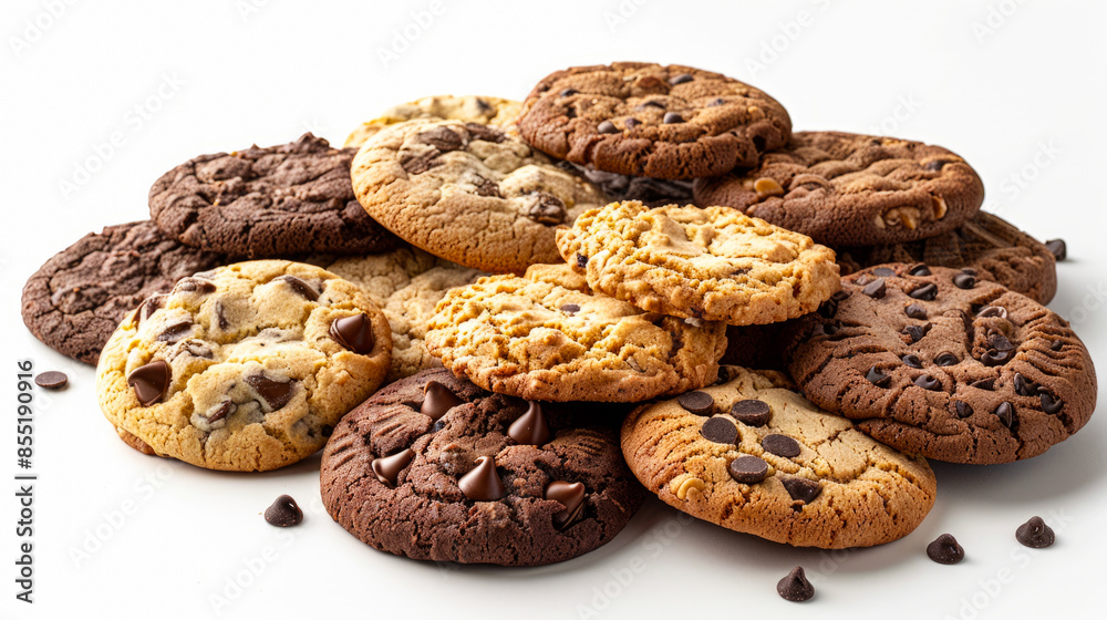 Selection of Gourmet Cookies with Various Toppings, Confectionery Concept Selection of Gourmet Cookies with Various Toppings, Confectionery Concept
