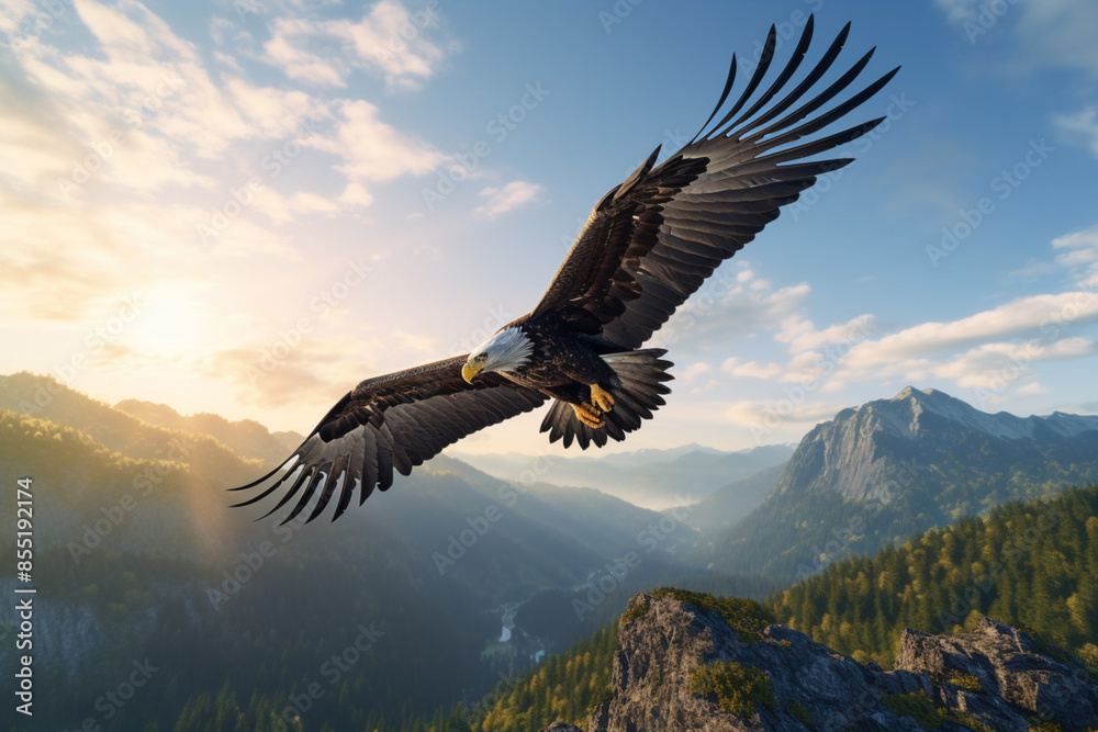 Fototapeta premium eagle in flight