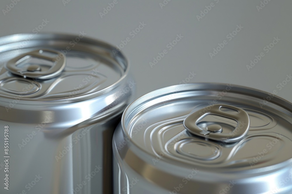 Close-up shot of two soda cans Close-up shot of two soda cans