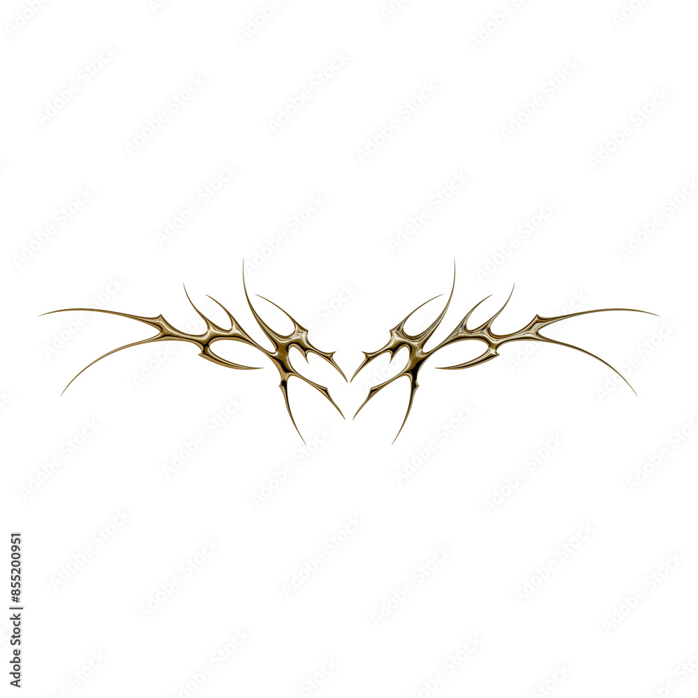 3d chrome metal effect neo tribal y2k gothic style tattoo. Cyber sigilism heart design. 3d chrome metal effect neo tribal y2k gothic style tattoo. Cyber sigilism heart design.